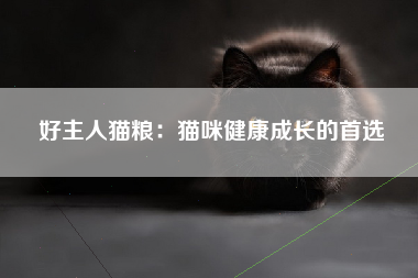 好主人猫粮：猫咪健康成长的首选