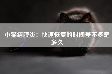 小猫结膜炎：快速恢复的时间差不多是多久