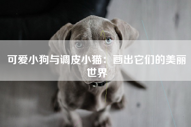 可爱小狗与调皮小猫：画出它们的美丽世界