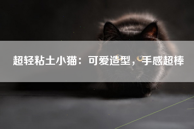 超轻粘土小猫：可爱造型，手感超棒