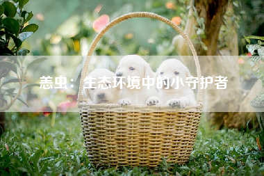 恙虫：生态环境中的小守护者